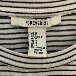 Striped Black and White Influencer Top from F21